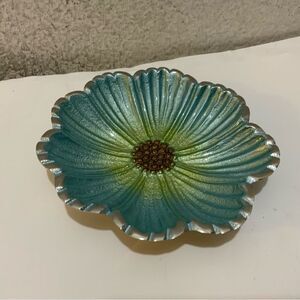 New Flower Tidbit Plate blue